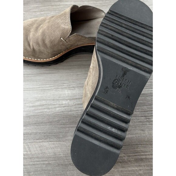 Eileen Fisher Loti Tumbled Nubuck Wedge Mule Shoes Size 7.5 - Picture 6 of 6
